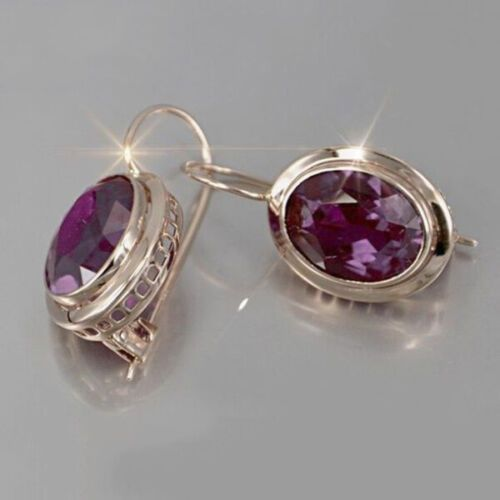 Inlaid Garnet Crystal Earrings