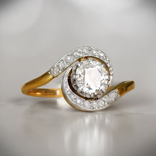 Zirconia Spiral Ring