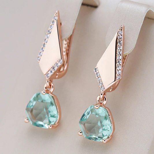 Turquoise Crystal Earrings