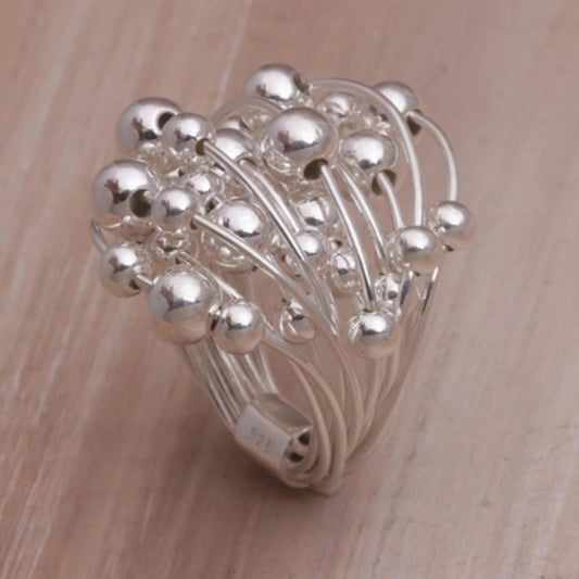 Silver Plant Shoots Ring