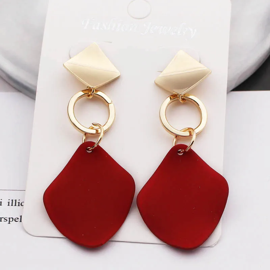 Red Golden Earrings