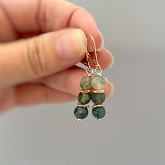 Green Stones Earrings