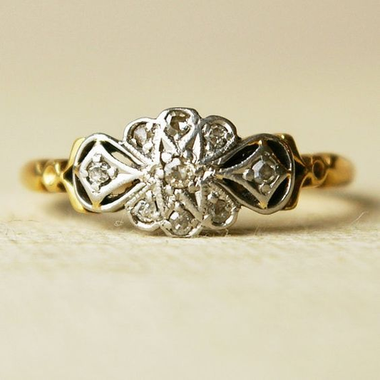 Silver & Gold Mandala Ring
