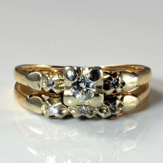 Zirconia & Gold Ring