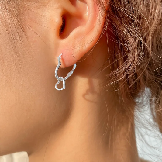 Silver Heart Earrings