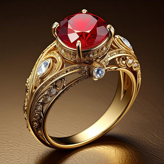 Exotic Ruby Gold Ring