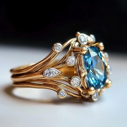 Crystal Blue Ring