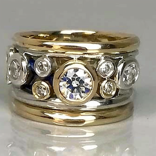 Inlaid Layered Zirconia Ring