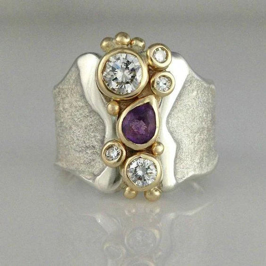 Exotic Silver Crystal Ring