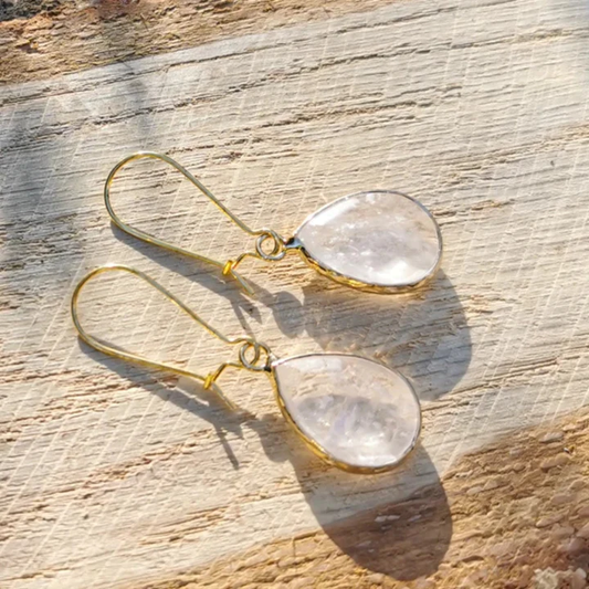 Crystal Drop Golden Earrings