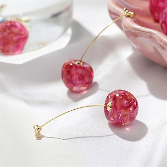 Pink Cherry Earrings