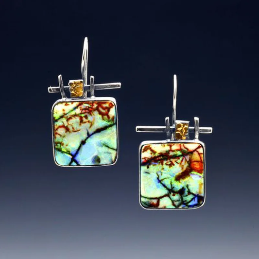 Chromatic Square Earrings