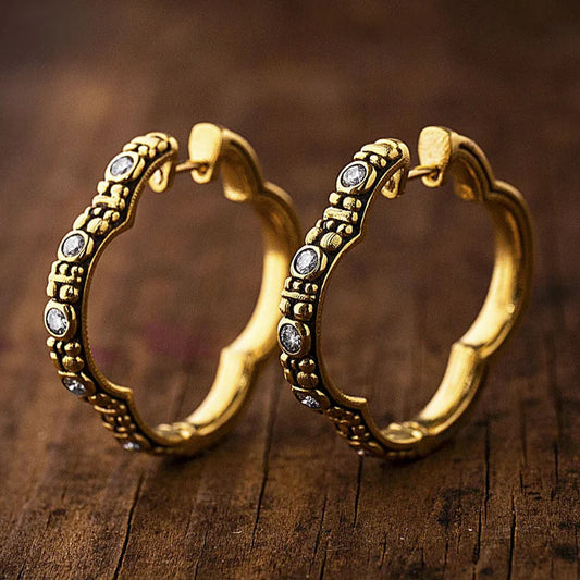 Golden Hoop Earrings