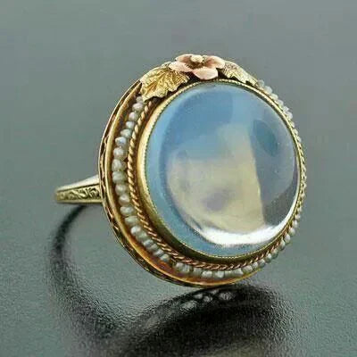 Rounded Moonstone Ring