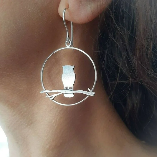 Hollow Owl Earrings