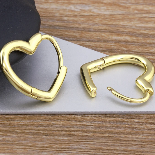 Gold Heart Earrings