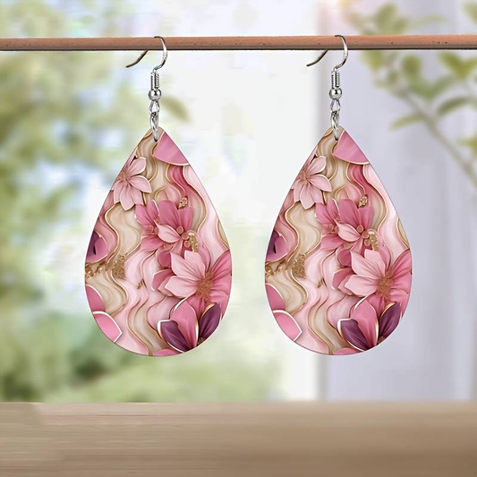 Pink Drop Earrings