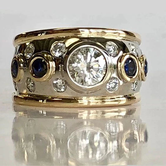 Zircon Inlaid Ring