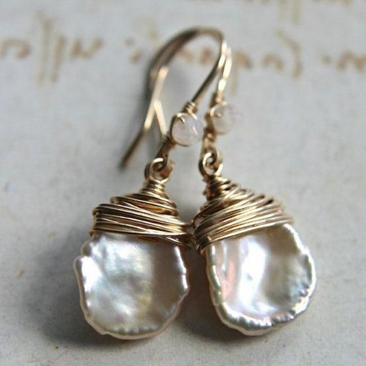 Delicate Artisan Pearl Earrings