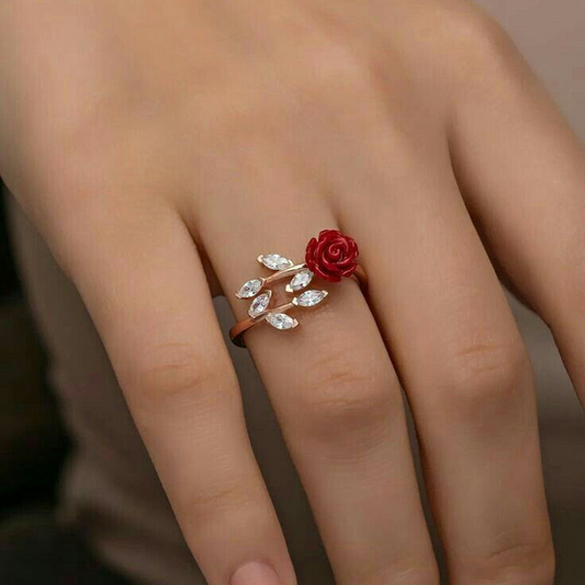 Red Rose Vine Ring