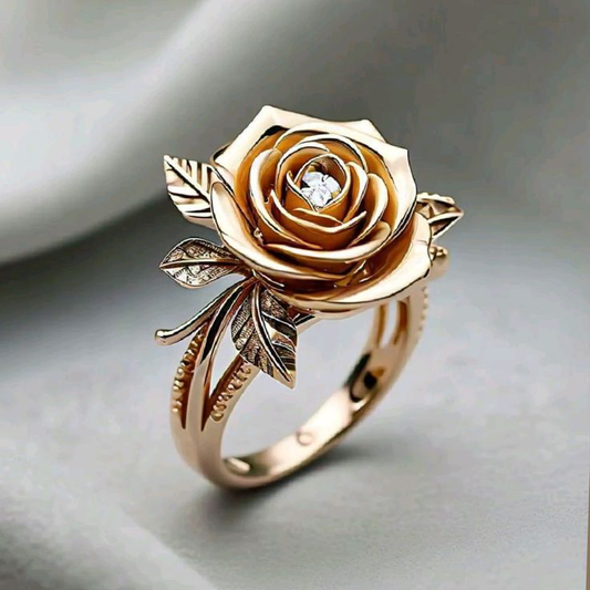 Rosebud Crystal Ring
