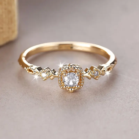 Crystal Bright Golden Ring