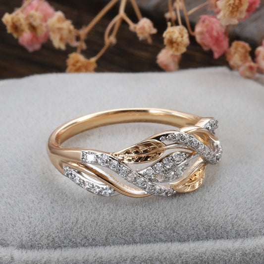 Vintage Floral Wave Ring