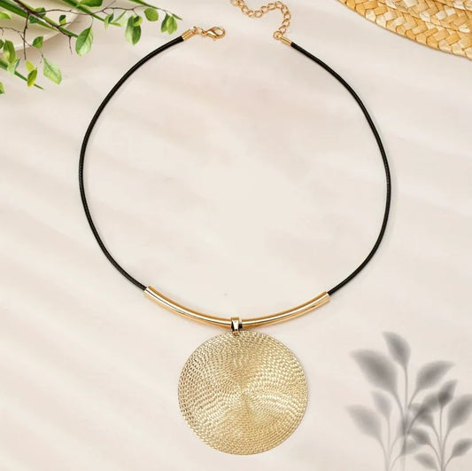 Vintage Silver Disc Necklace