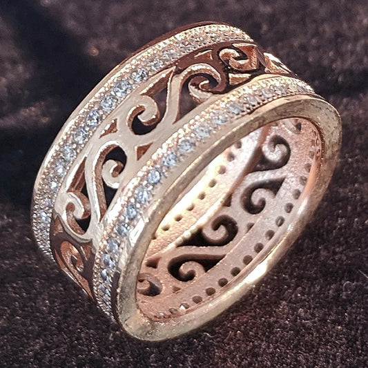 Elegant Crystalline Ring Set