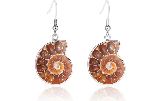 Vintage Ammonite Earrings