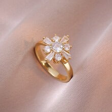 Classic Petal Diamond Ring