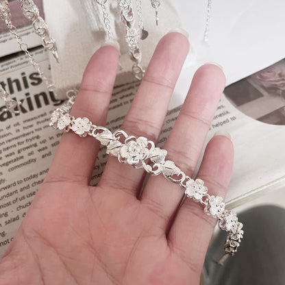 Silvered Flower Bracelet