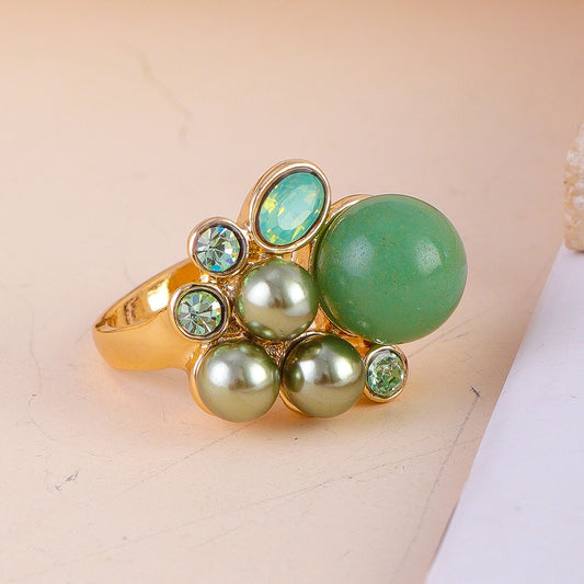 Vintage Blue Opal Layered Ring