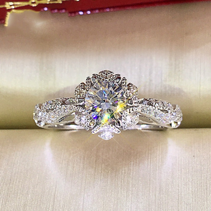 Elegant White Zirconia Ring
