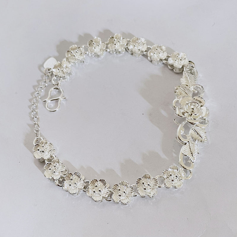 Silvered Flower Bracelet