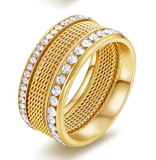 Vintage Golden Bright Ring Set