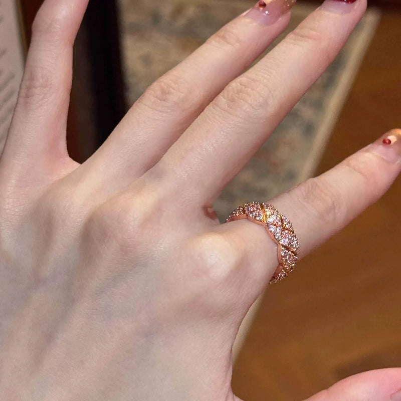 Vintage Braided Zirconia Ring