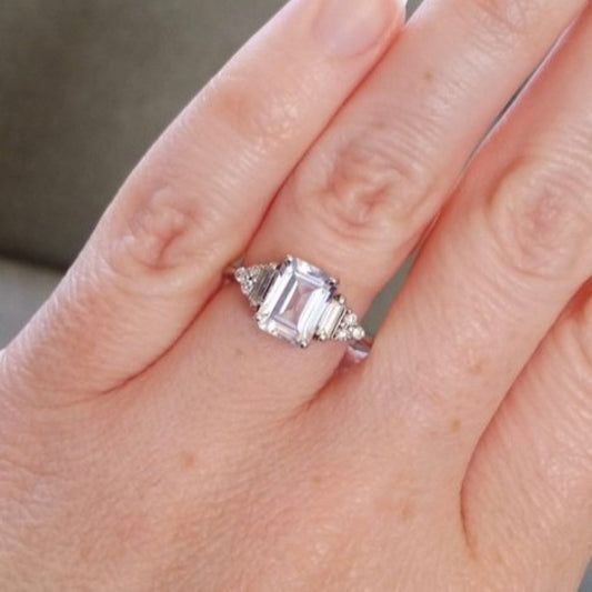 A Vintage Silver Bright Layer Ring