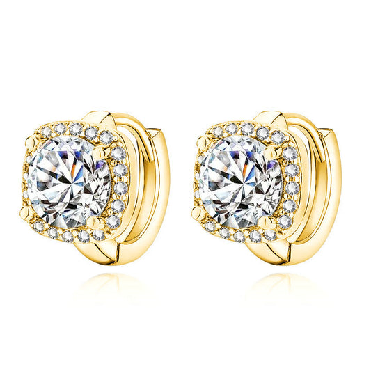 Nadine Gold Square Earrings