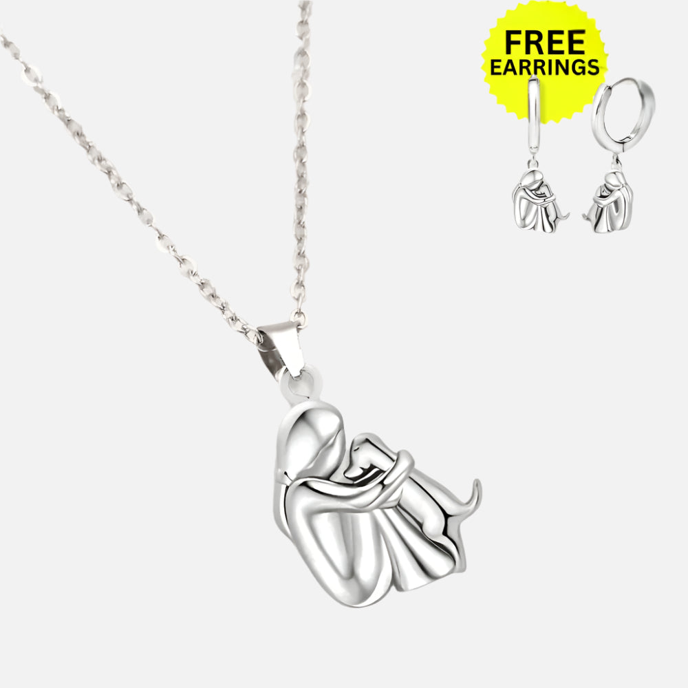 Hug Pendant Necklace With Bonus Earrings ��� Offer