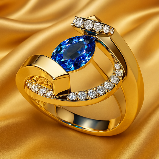 Classic Blue Zircon Ring
