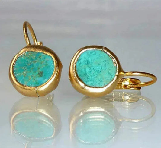Turquoise Earrings in Gold